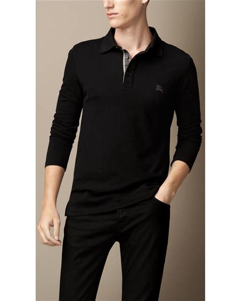 burberry sleeve|burberry long sleeve polo men's.